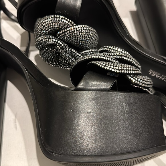 MICHAEL Michael Kors Elodie Platform Sandal Leather/hot fix Stones. - Picture 14 of 14